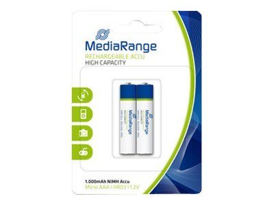MediaRange Laetavad AAA patareid 1000mAh 2 Pakk