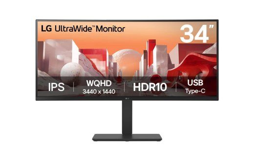 LCD Monitor LG 34 " 3440 x 1440 pikslit Wide Quad HD Natiivne kuvasuhe 21:9 LCD Kumer 34BA75QE-B