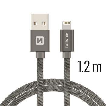 Swissten Textile kiirlaadija 3A Lightning andme- ja laadimiskaabel 1.2m
