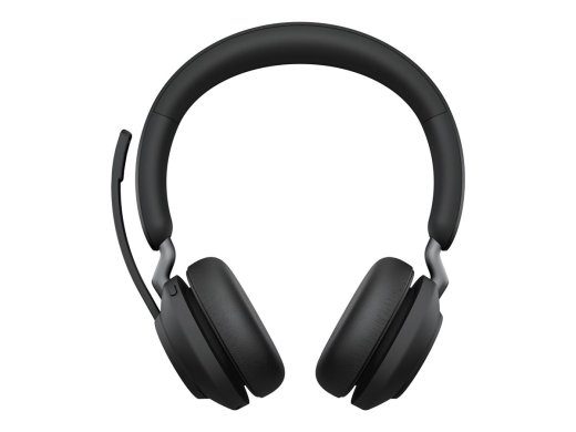 JABRA Evolve2 65 MS Stereo kõrvaklapid kõrvade peal Bluetooth juhtmevaba USB-C müüger isolatsioon must Microsoft Teams'i jaoks sertifitseeritud