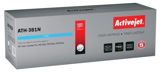 Activejet ATH-381N Toner (asendus HP 312A CF381A jaoks; Supreme; 2700 lehte; tsüaan)