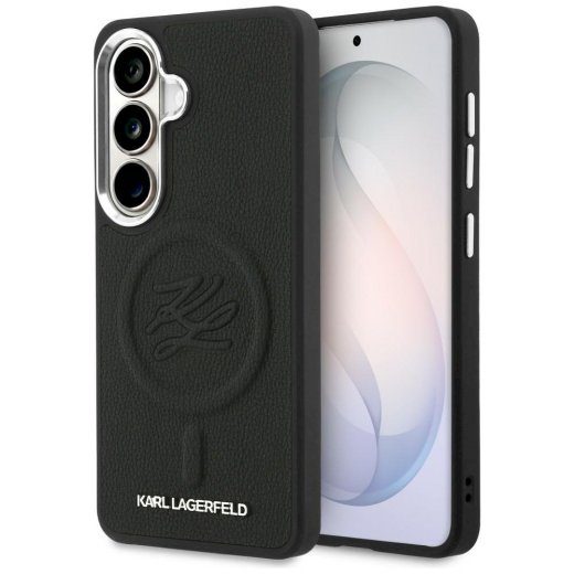 Karl Lagerfeld Embossed Ring Initials MagSafe ümbris Samsung Galaxy S26 jaoks / must