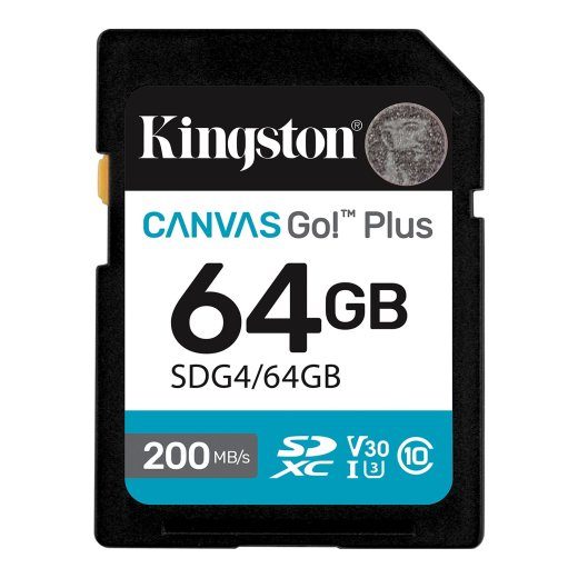 Kingston Canvas Go! Plus 64 SD Flash-mälu klass Class 10, UHS-I, U3, V30