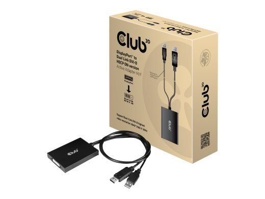 Club 3D CAC-1010-A DisplayPort 1.2a DVI adapterikaabel must