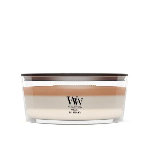 WoodWick Café Macchiato vahaküünla Ellipse Coffee White, Brown 1 tk