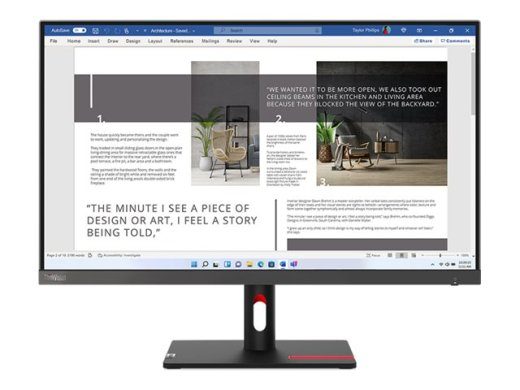 Lenovo ThinkVision S27i-30 27” Full HD (1920 x 1080) IPS VGA (HD-15) HDMI 100Hz monitor