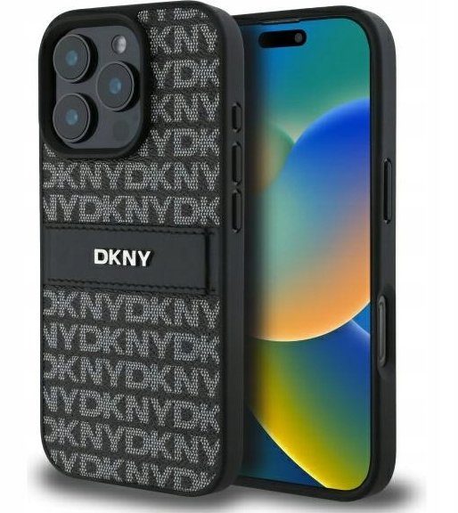 DKNY Tekstuurimuster Tooniline Triip Tagumise Korpuse Apple iPhone 16 Pro Max jaoks