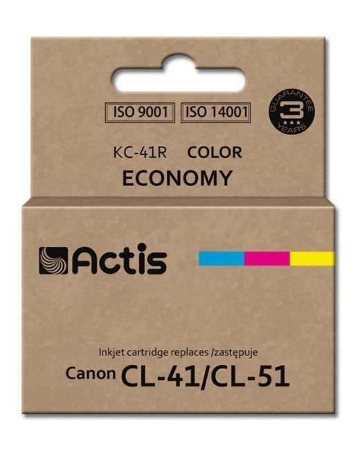 Actis KC-41R Tint (asendus Canon CL-41/CL-51; Standard; 18 ml; värv: tsüaan, magenta, kollane)
