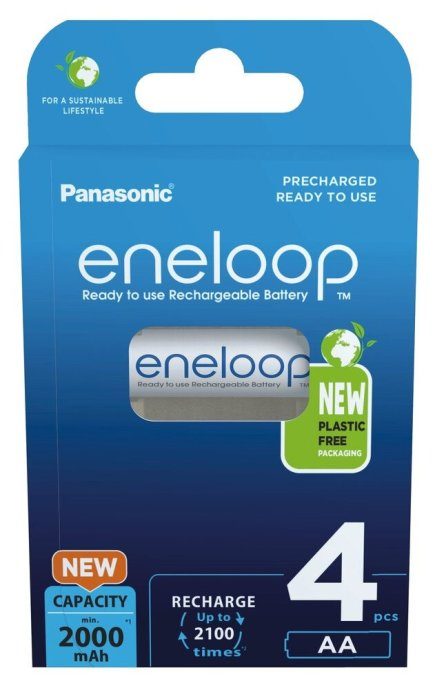 Laetavad patareid PANASONIC ENELOOP AA 2000 mAh 4 tk (BK-3MCDE/4CP)