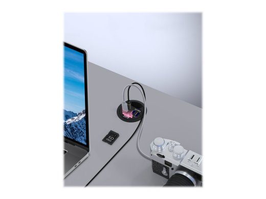 ICY BOX IB-HUB1404A Desk Hub 2x USB 3.0 USB 3.0 Type-C audio input/output SD reader
