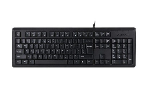 A4Tech KR-92 Universal USB QWERTY ingliskeelne must klaviatuur