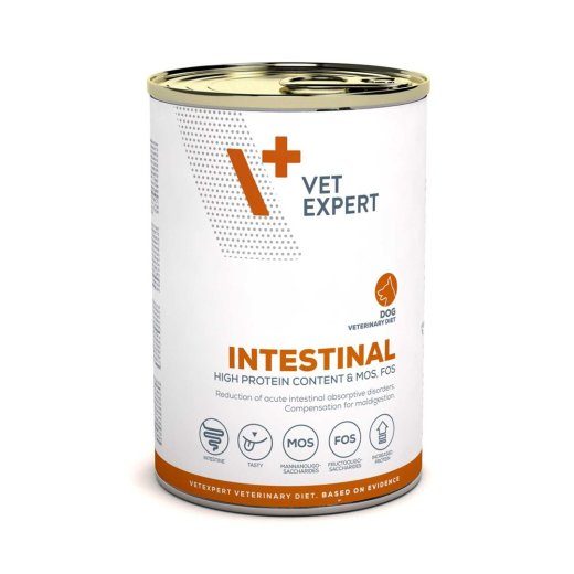 VETEXPERT Veterinaarne Dieet Intestinaalne Koer - määrdunud koeratoit - 400g