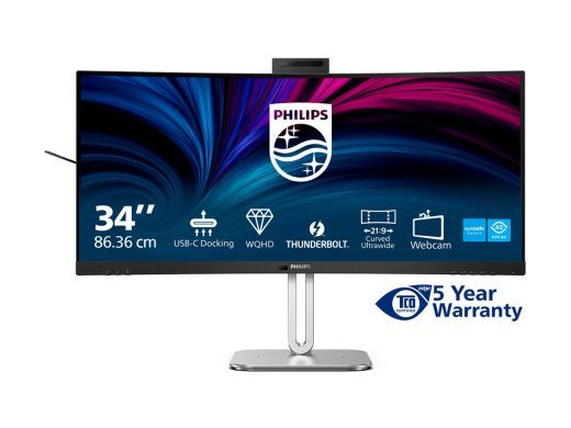 Philips 34B2U6603CH 34" VA 3440 x 1440 (UltraWide) Thunderbolt 4 HDMI DisplayPort 120Hz Monitorius