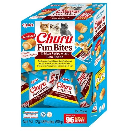 INABA Churu Fun Bites Kanaliha ja tuunikala kassileibad - 8x12 g