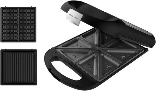 Cecotec Sandvichdaryklė Rock'nToast Family 3in1 1500 W Plokštelių skaičius 3 Juodas