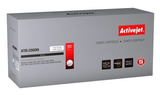 Activejet ATB-2000N Taimer (asendus Brother TN-2000/TN-2005 jaoks; Supreme; 2500 lehekülge; must)