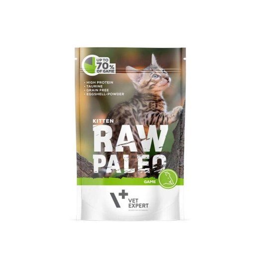VETEXPERT Raw Paleo Kitten Cat Venison Wet Food for Kittens - 100g