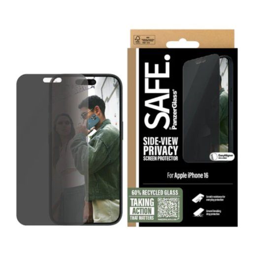 SAFE. Privacy by PanzerGlass Apple iPhone 16, 15 Ultra-Wide Fit