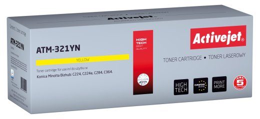 Activejet ATM-321YN Toner (Konica Minolta TN321Y asendus; Supreme; 25,000 lehekülge; kollane)