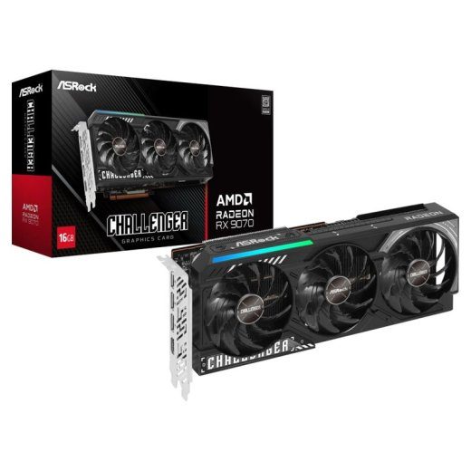 ASRock Radeon RX 9070 Challenger 16GB - graphics card - Radeon RX 9070 - 16