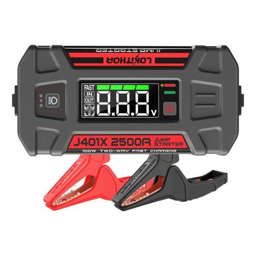 Lokithor J401X käivitaja / booster 2500A + Powerbank 20000mAh + taskulamp 4-ühes seade, töötab temperatuuril -40°C