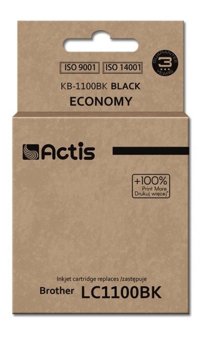 Actis KB-1100Bk Tint (asendus Brother LC1100BK/980BK jaoks; Standard; 28 ml; must)