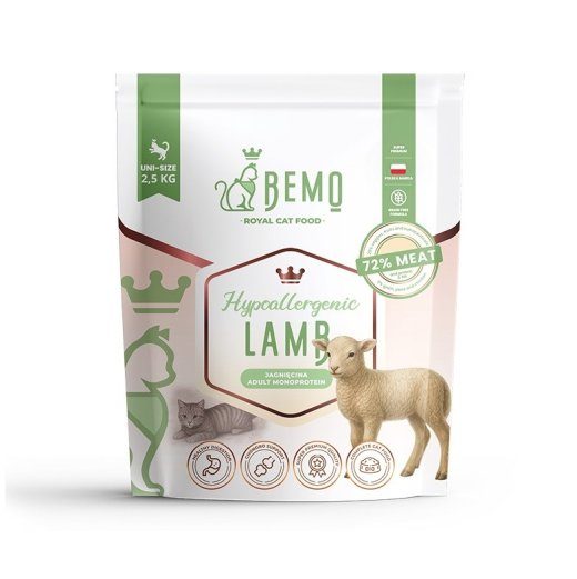 BEMO Cat Hypoallergenic Lamb Kuiv kassitoid - 2,5kg