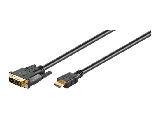 Goobay DVI-D į HDMI 1m juodas