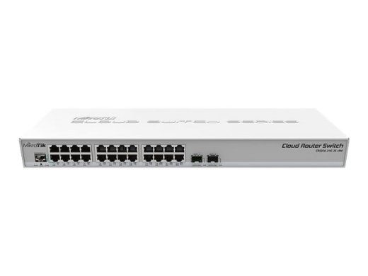 MikroTik CRS326-24G-2S RM 24 prievadų Gigabit PoE Cloud Router Switch
