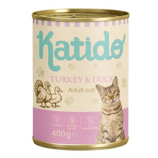 KATIDO kalkun ja partkatse märgkassitoit 400g
