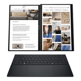 Asus Zenbook Duo UX8406CA-QL287W Inkwell Gray 14 " OLED Touchscreen FHD 1920 x 1200 pixels Intel Core Ultra 7 255H 16 LPDDR5X Solid-state drive cap...