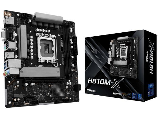 ASRock H810M-X Micro-ATX LGA1851 emaplaat