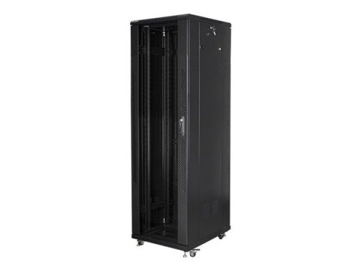 Lanberg Rack cabinet 19" vaba seisev 42U/600x1000 (flat pack) võredoor lCD V2 FF01-6042-23BL Must