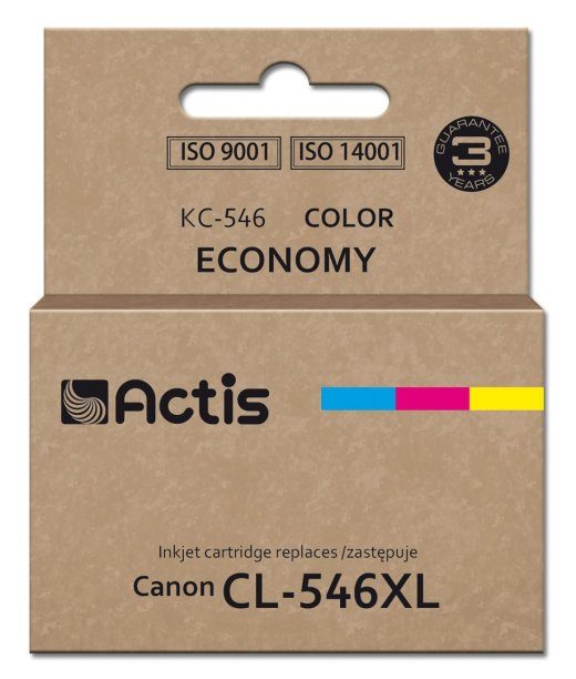 Actis KC-546 ink (Canon CL-546XL replacement; Supreme; 15 ml; 180 pages; magenta, cyan, yellow).