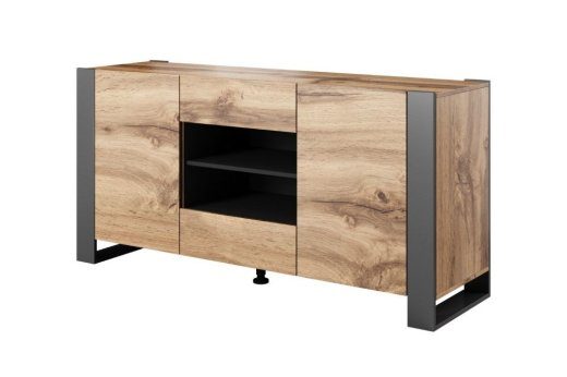 Chest of drawers WOOD wotan oak/antracite