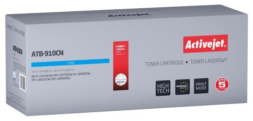 Activejet ATB-910CN Taimer (asendus Brother TN-910C jaoks; Supreme; 9000 lehekülge; tsüaan)