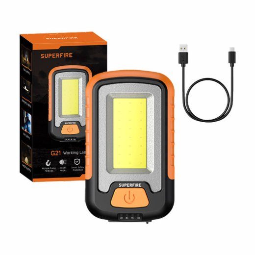 Superfire G21 töökoja taskulamp, 650lm, USB