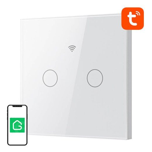 Smart Touch WiFi Valgustuslülitus Gosund SLS2 (Valikuline N, Kahekohene) Tuya