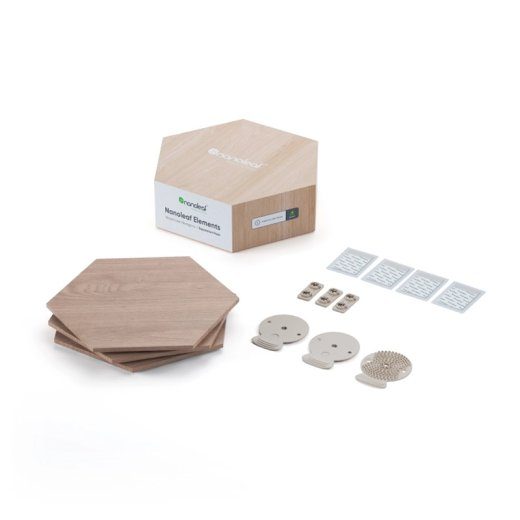 Nanoleaf Elements Wood Look Hexagons Expansion Pack (3 paneeli) Jahe valge + soe valge