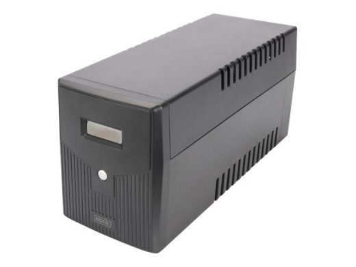 DIGITUS Linijinė-Interaktyvus ATSIŠŪLANTIEJIŠKIS 2000VA/1200W 12V/9Ah x2 baterijos 4x CEE 7/7 AVR USB RS232 RJ11/45 LCD ekranas