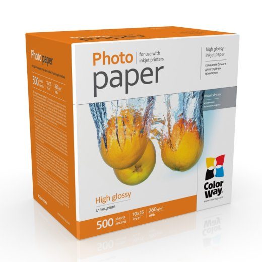 Photo Paper PG2605004R Glossy White 260 g/m² 10 x 15 cm