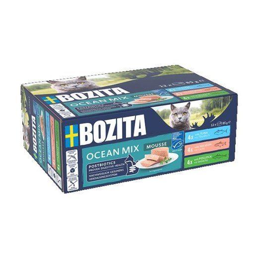 BOZITA Mousse Mix Ocean - märg kassitoit - 12x85g