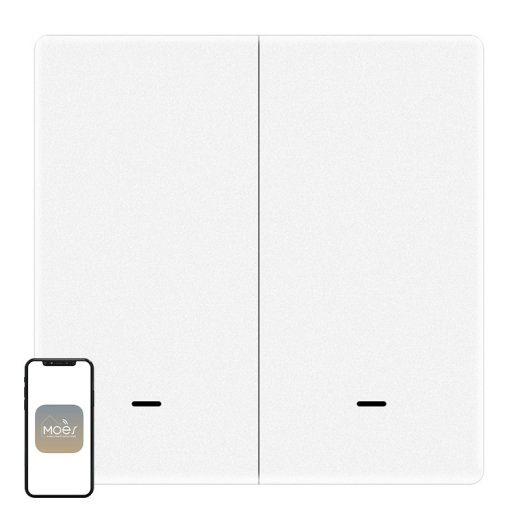 MOES ZT-B-EU2 ZigBee 2-nuppuline stseenilüliti