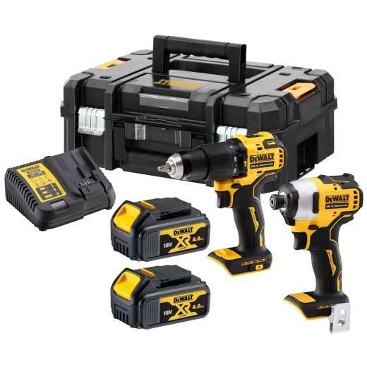 Dewalt DCK2062M2T-QW 18V XR smūginio varžto ir gręžtuvo rinkinys 2x4Ah
