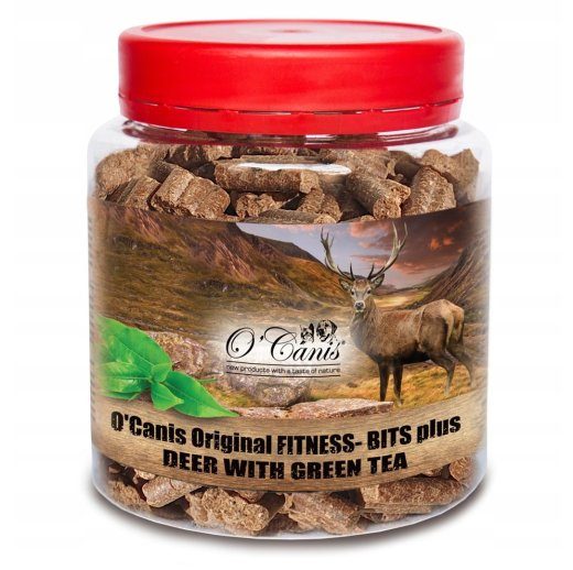 O'CANIS Fitness-Bits Plus Hirv roheline tee - koera töötlus - 400 g