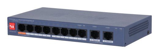 Switch DAHUA DH-CS4010-8ET2GT-60 8xRJ-45 ports RJ-45 Ports Type Fast Ethernet (10/100) 2xGigabit Ethernet (copper) ports quantity 8xPower over Ethe