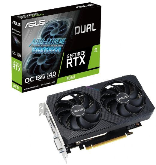 Asus Dual GeForce RTX 3050 videokaart 8GB GDDR6