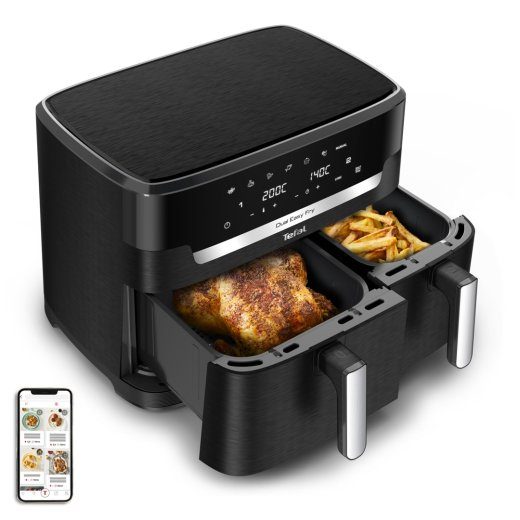 Tefal Easy Fry Dual XXL kuumõhu fritüür - 11 L, 2020 W must