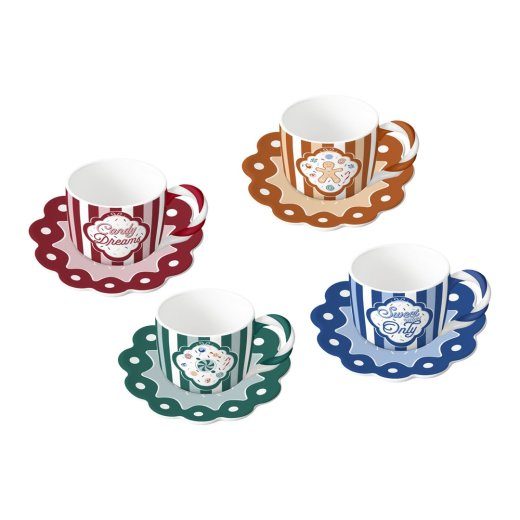 4 tassi ja tassikaussi komplekt BIALETTI Candyland 4 ühikut x 80 ml (NCANDY003)