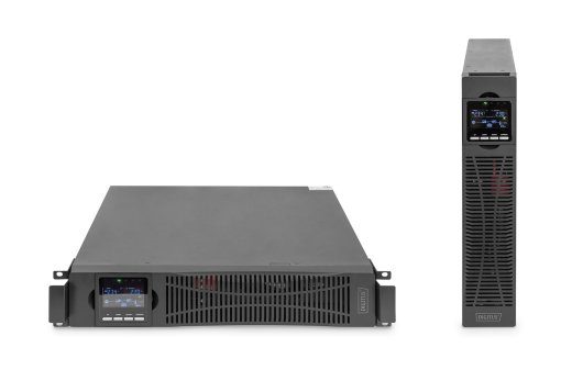 DIGITUS OnLine UPS, rack/tower, 3000VA, 3000W, LCD, 8 x C13, 1 x C19, RS-232, USB, SNMP kaart (valikuline), relekaart (valikuline) Digitus OnLine U...
